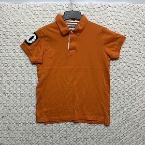 Carbon Polo Shirt Mens Small‎ Orange Short Sleeve Pullover